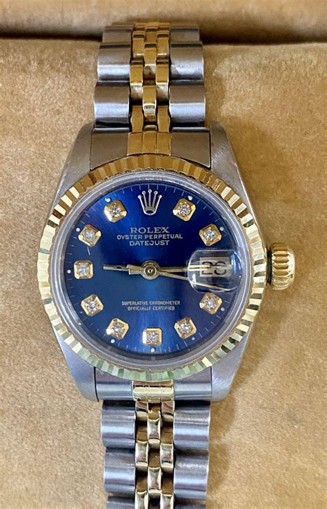 blue face rolex womens